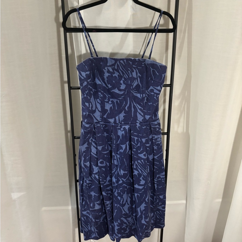 Prize Brand Strapless blue floral print dress, size 8